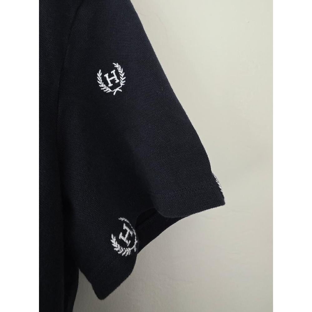 Tommy Hilfiger Black Polo Dress Slim Fit Crest Print Size M - Picture 6 of 7